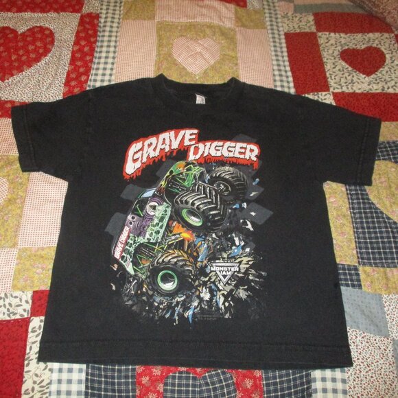 Grave Digger Kids T-Shirt XS 6-6X  Monster Jam - Picture 2 of 5